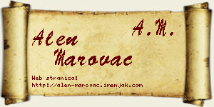 Alen Marovac vizit kartica